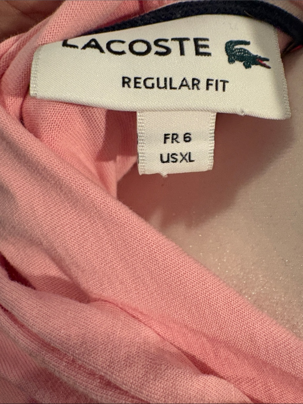 Lacoste Light Pink Hooded Pullover Size XL - Picture 4 of 4